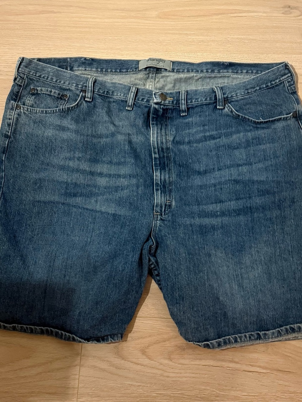 Wrangler Men's Dark Blue Denim Cutoff Shorts